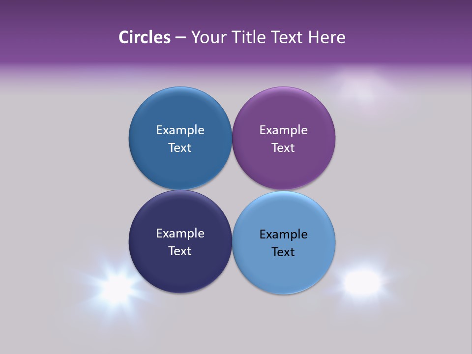 Glowing Four Beam PowerPoint Template