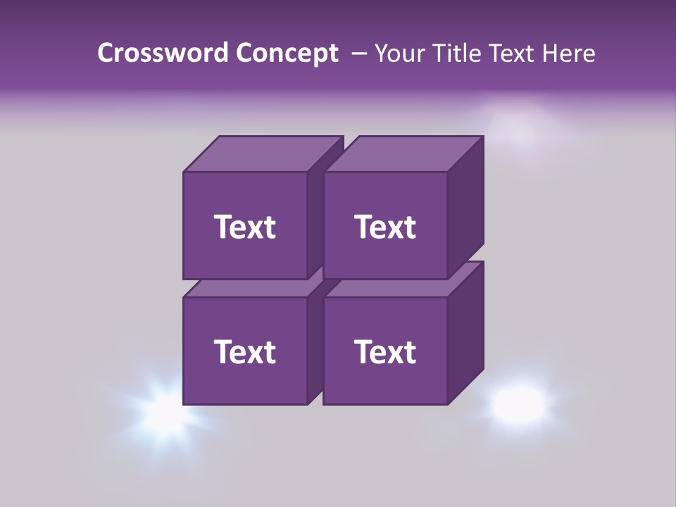Glowing Four Beam PowerPoint Template