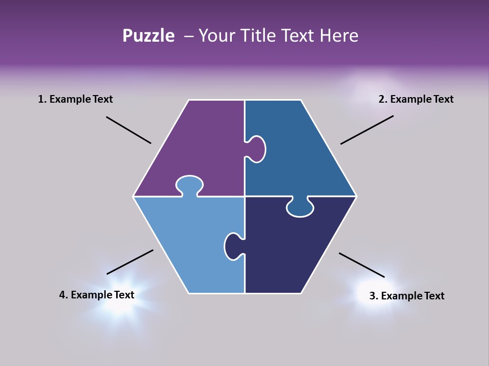 Glowing Four Beam PowerPoint Template