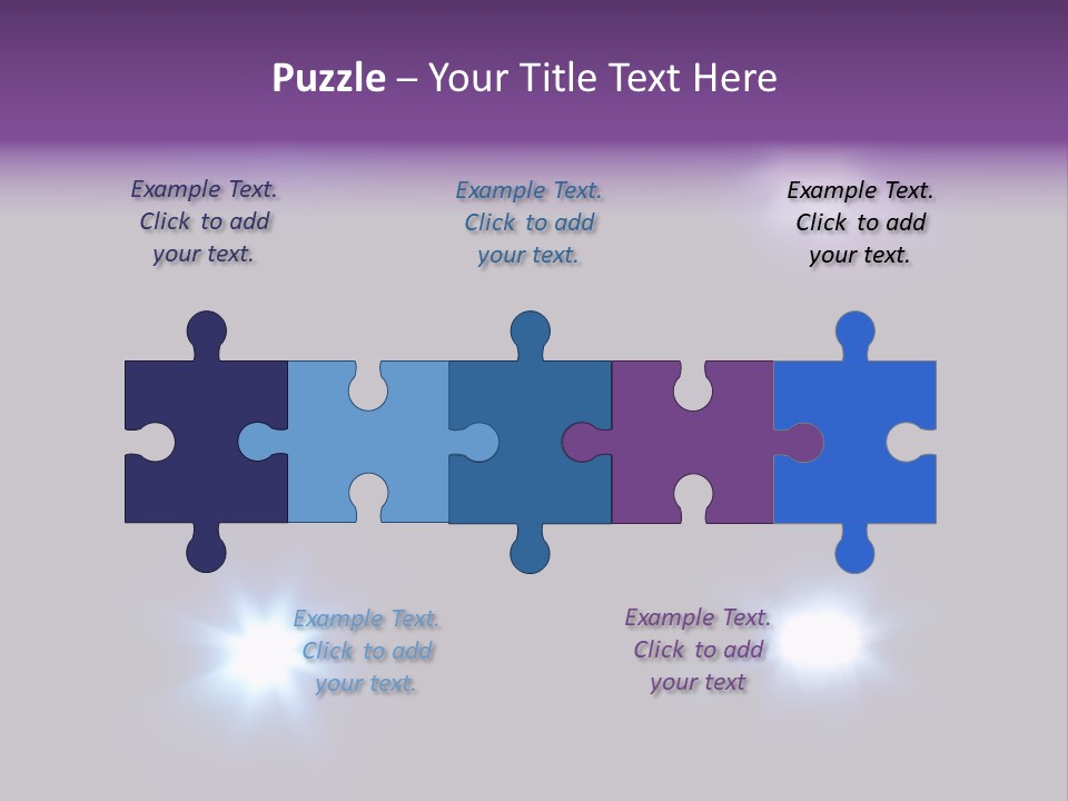 Glowing Four Beam PowerPoint Template