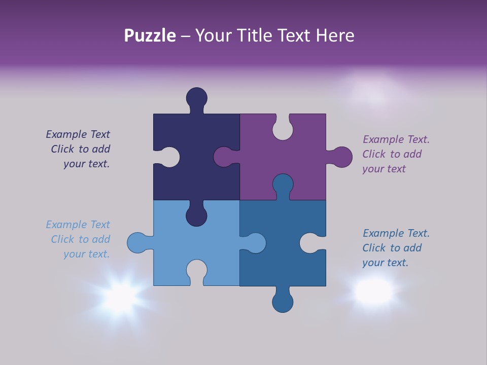 Glowing Four Beam PowerPoint Template