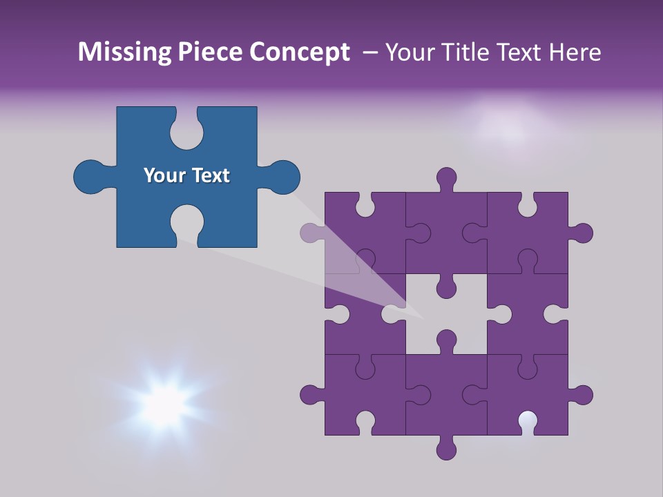 Glowing Four Beam PowerPoint Template