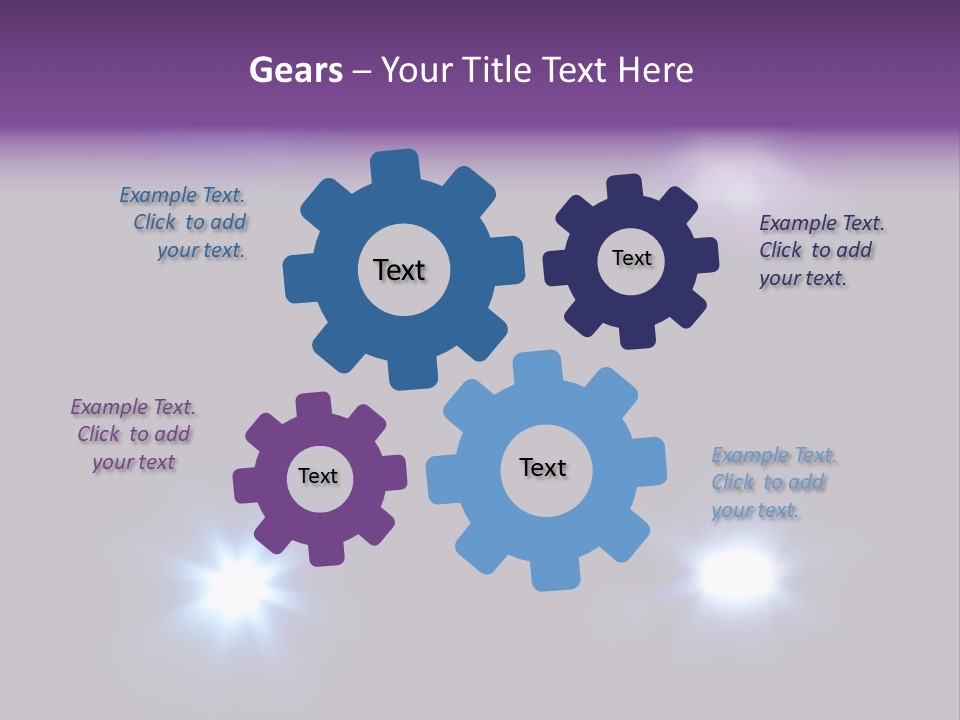 Glowing Four Beam PowerPoint Template