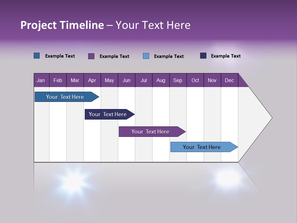 Glowing Four Beam PowerPoint Template