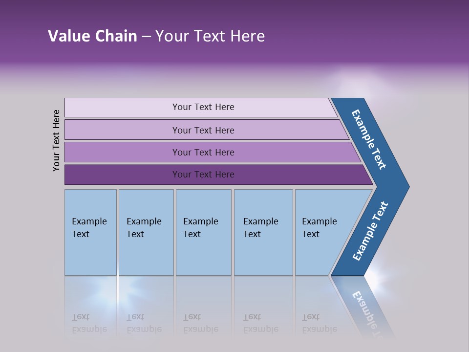 Glowing Four Beam PowerPoint Template