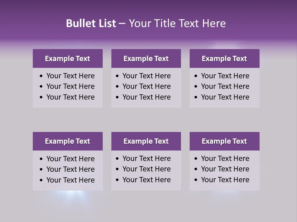 Glowing Four Beam PowerPoint Template