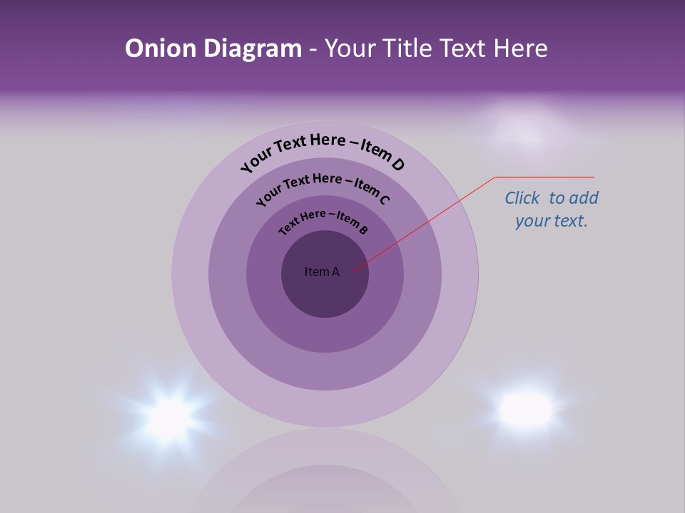 Glowing Four Beam PowerPoint Template