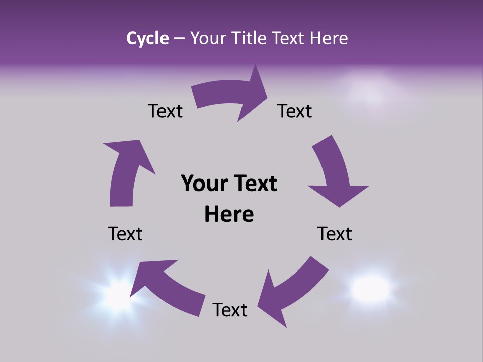 Glowing Four Beam PowerPoint Template
