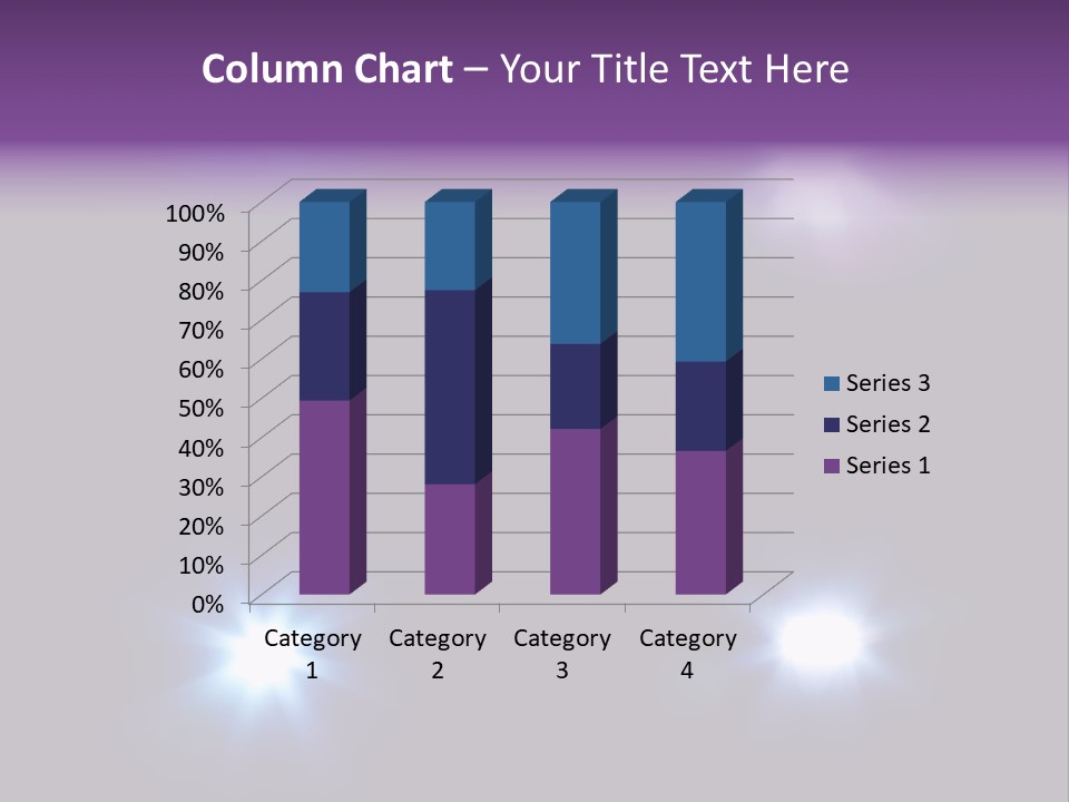 Glowing Four Beam PowerPoint Template