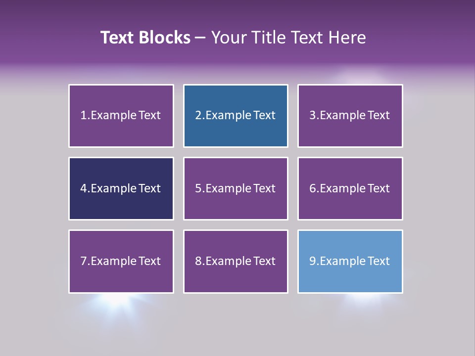 Glowing Four Beam PowerPoint Template