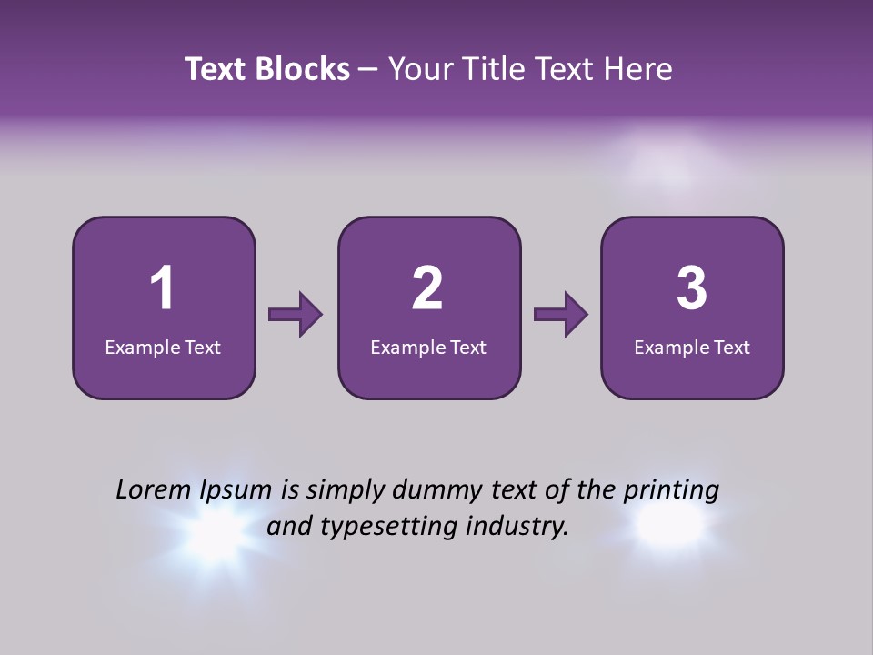 Glowing Four Beam PowerPoint Template