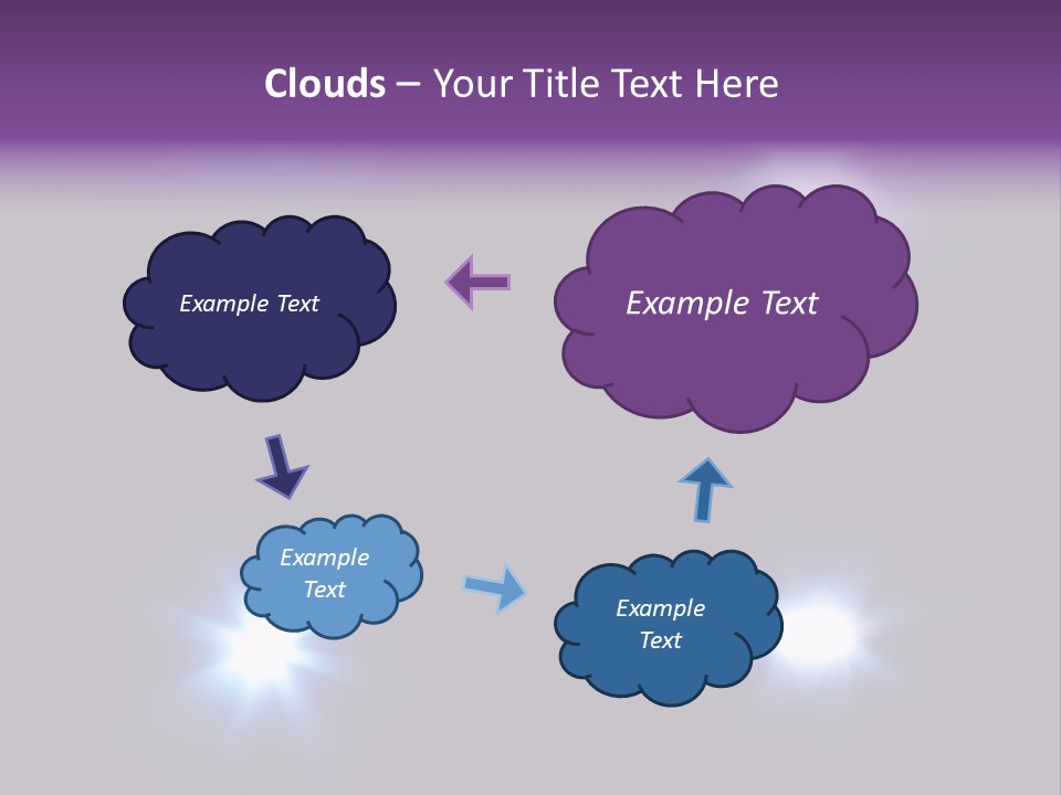 Glowing Four Beam PowerPoint Template