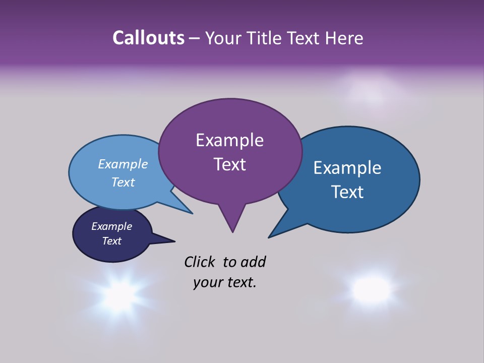 Glowing Four Beam PowerPoint Template