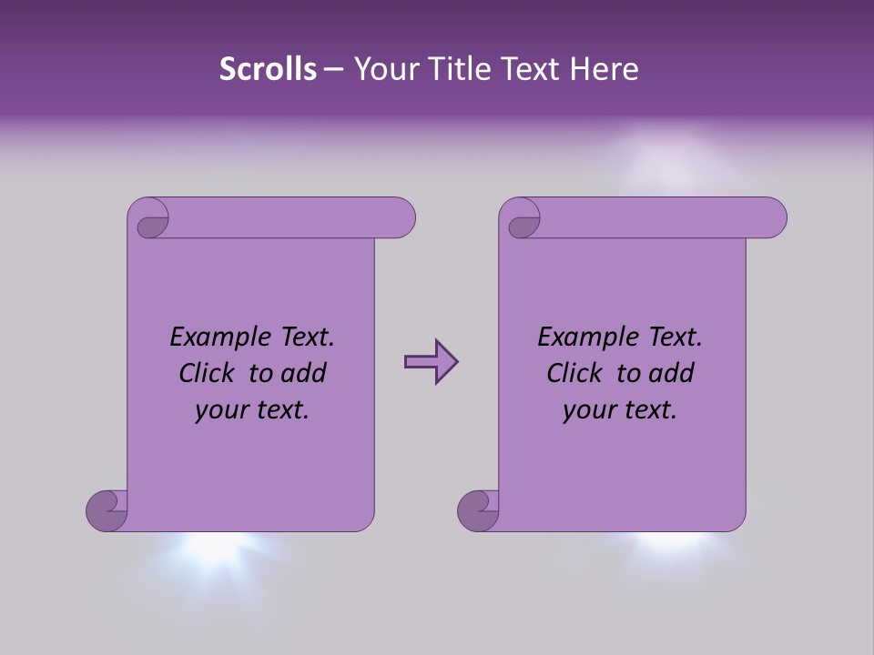 Glowing Four Beam PowerPoint Template