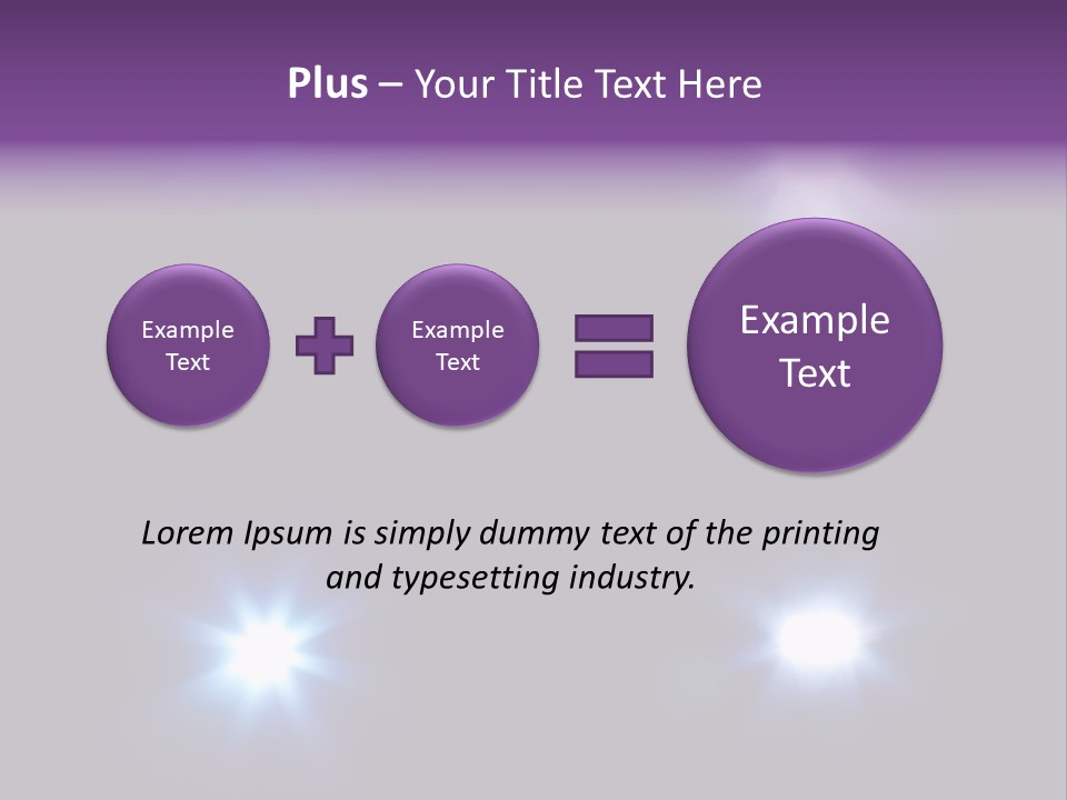 Glowing Four Beam PowerPoint Template