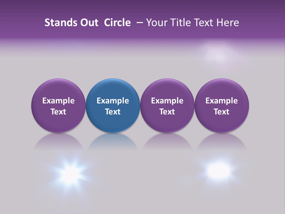 Glowing Four Beam PowerPoint Template