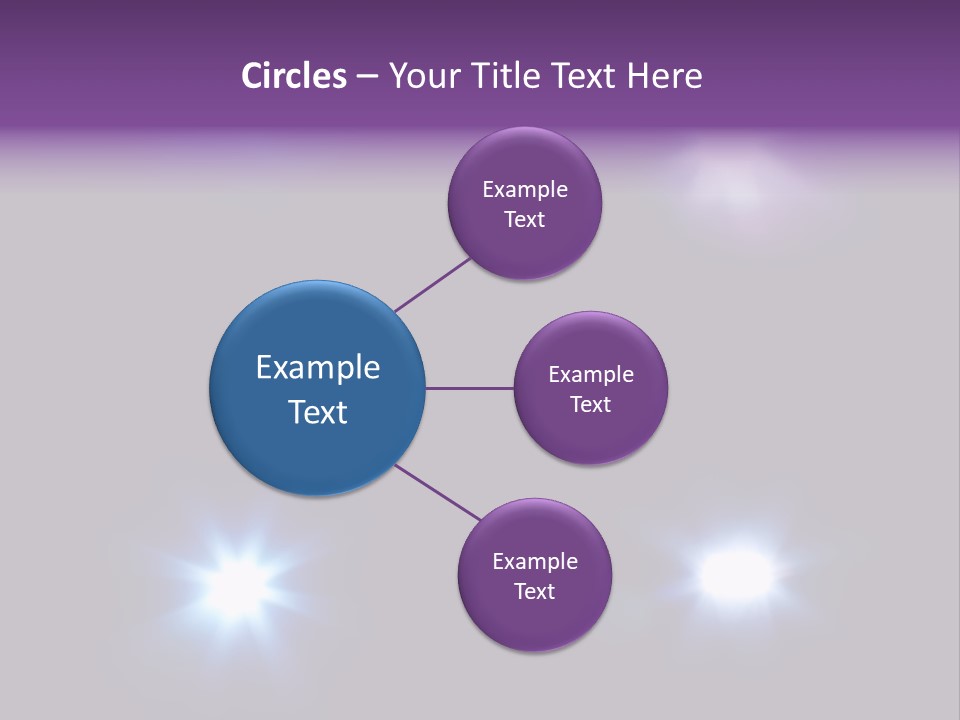 Glowing Four Beam PowerPoint Template