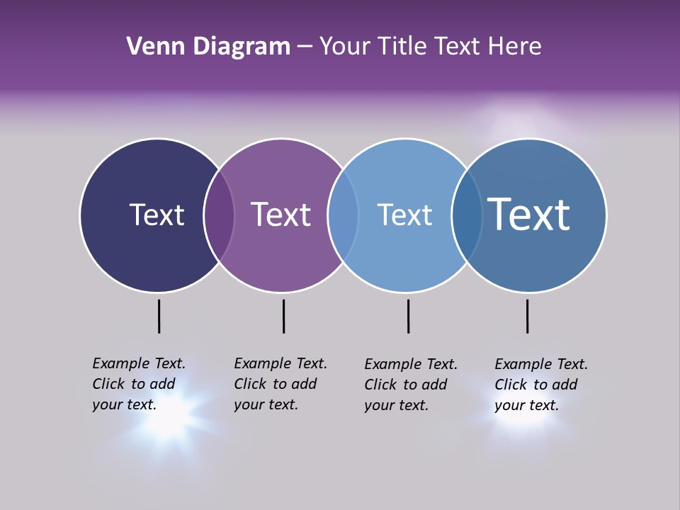 Glowing Four Beam PowerPoint Template