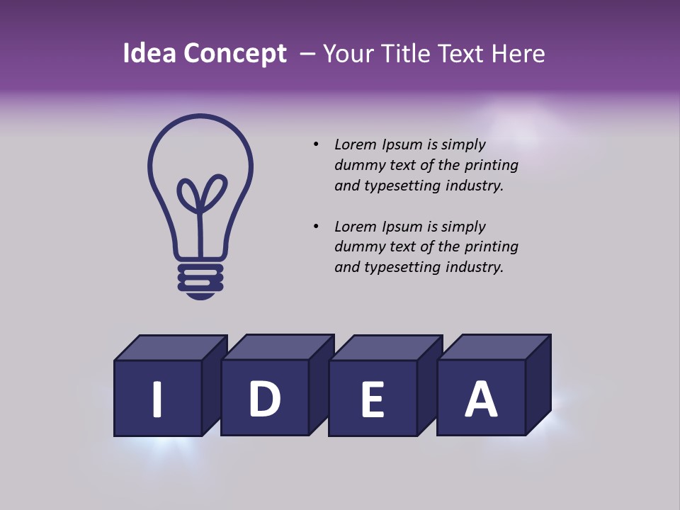 Glowing Four Beam PowerPoint Template