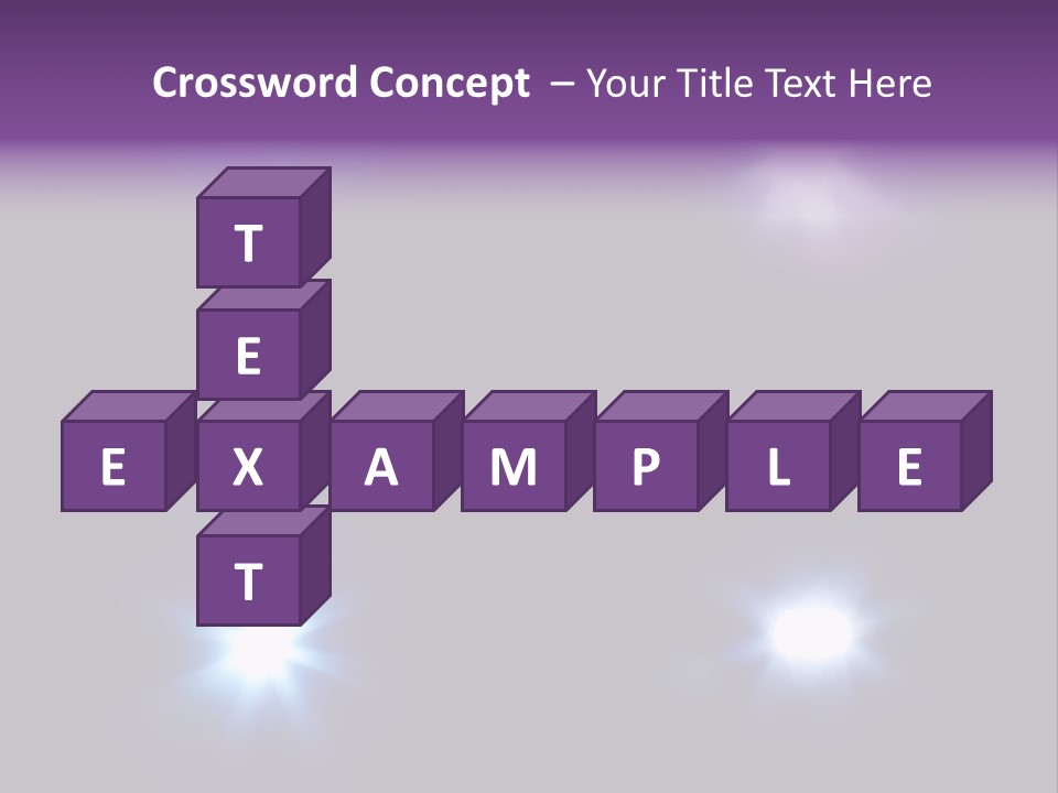 Glowing Four Beam PowerPoint Template