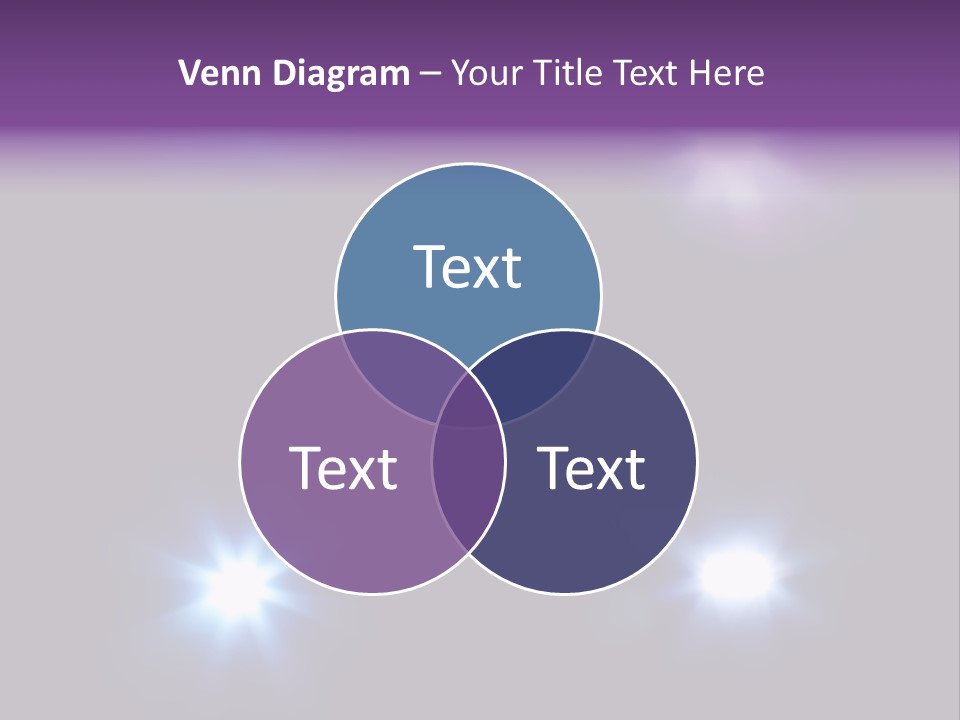Glowing Four Beam PowerPoint Template