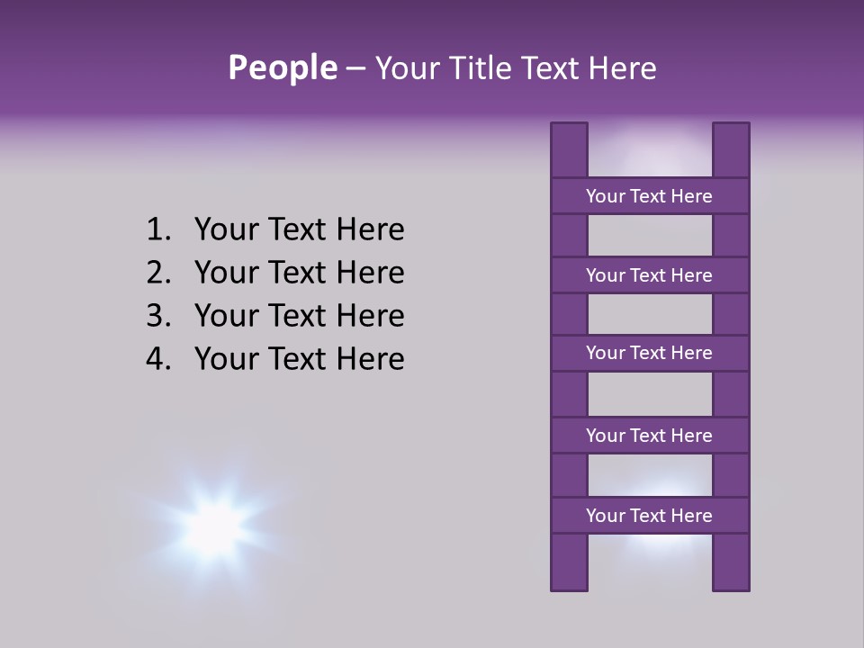 Glowing Four Beam PowerPoint Template