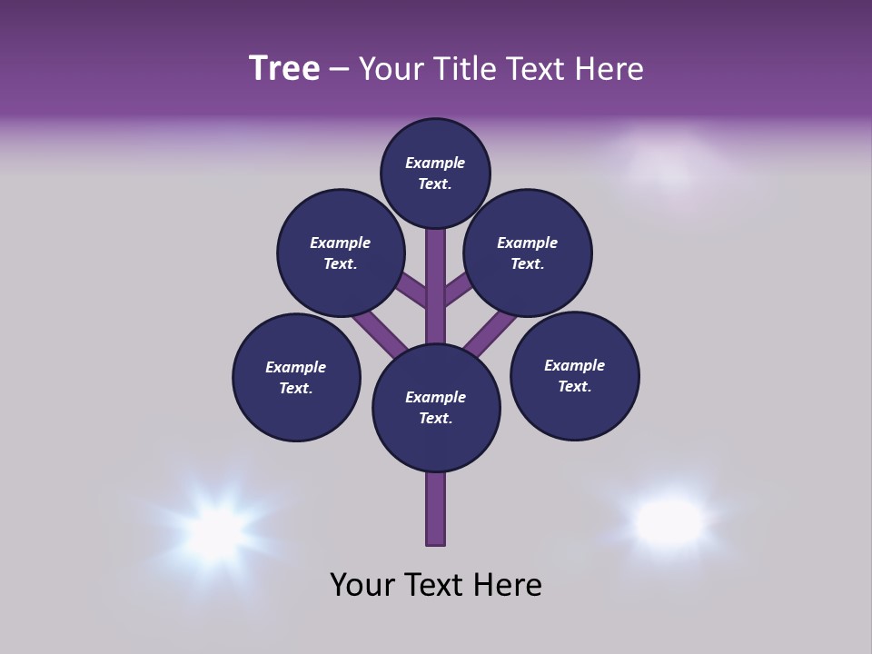 Glowing Four Beam PowerPoint Template