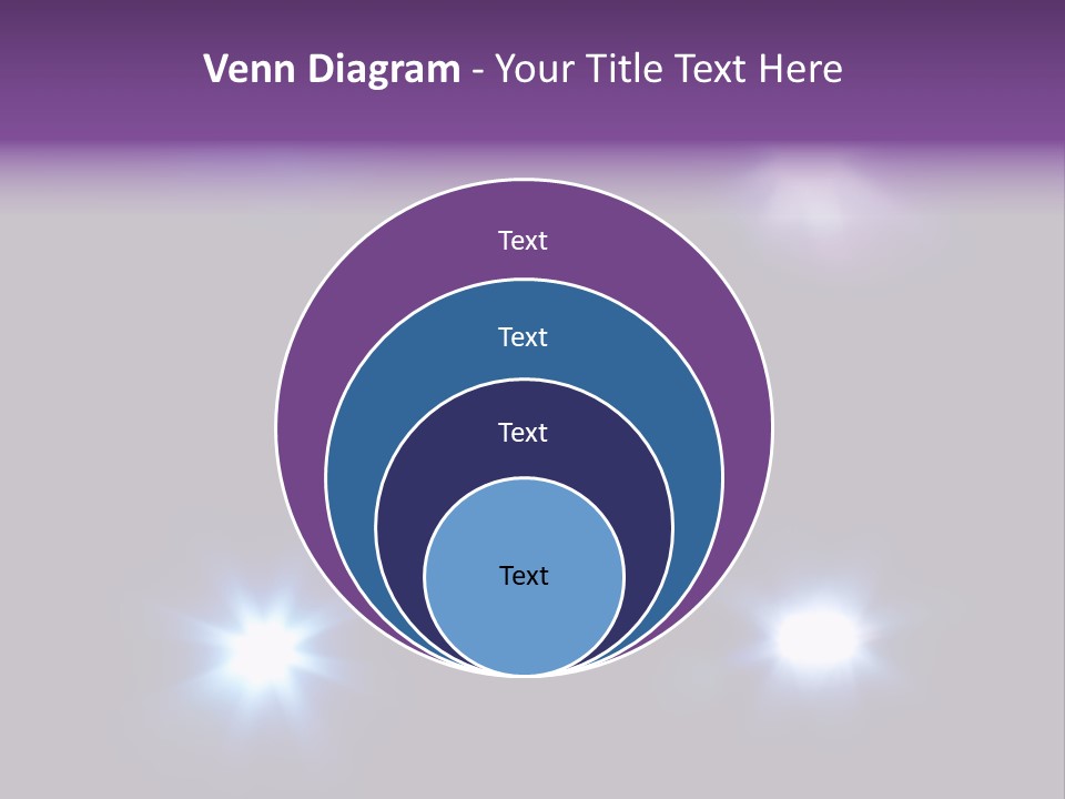 Glowing Four Beam PowerPoint Template