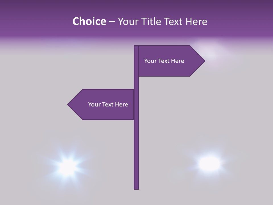 Glowing Four Beam PowerPoint Template