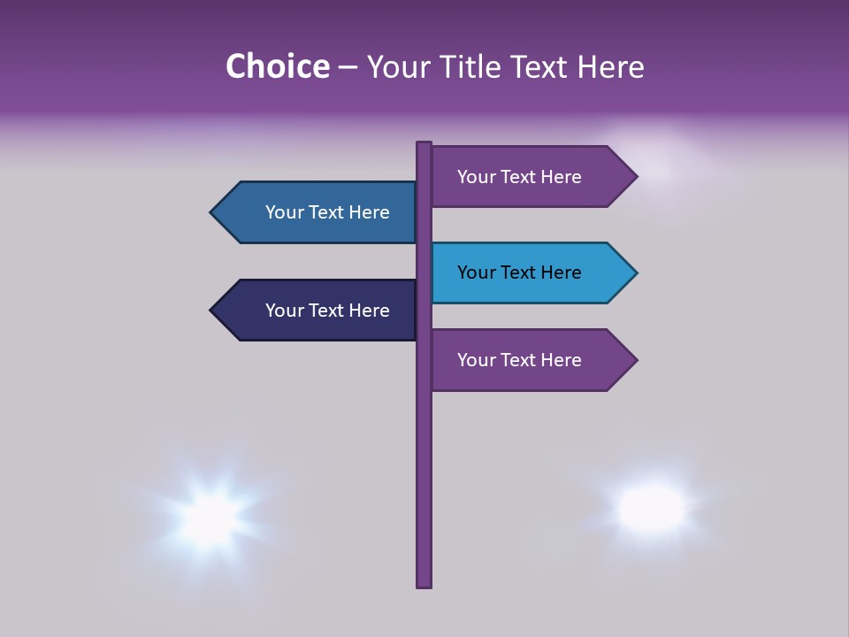 Glowing Four Beam PowerPoint Template