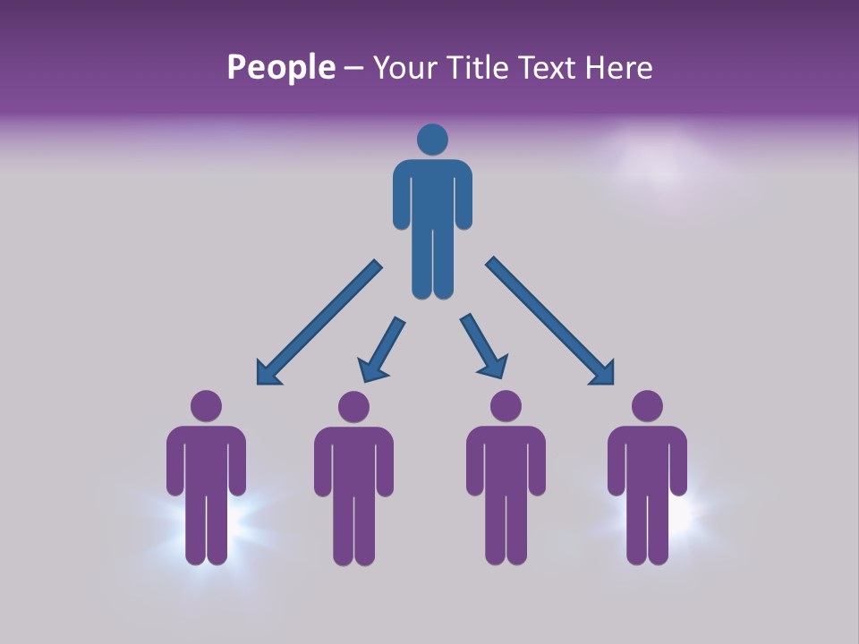 Glowing Four Beam PowerPoint Template