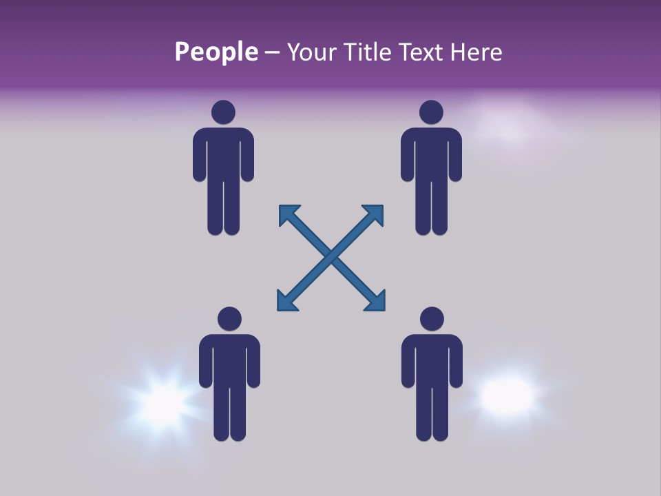 Glowing Four Beam PowerPoint Template
