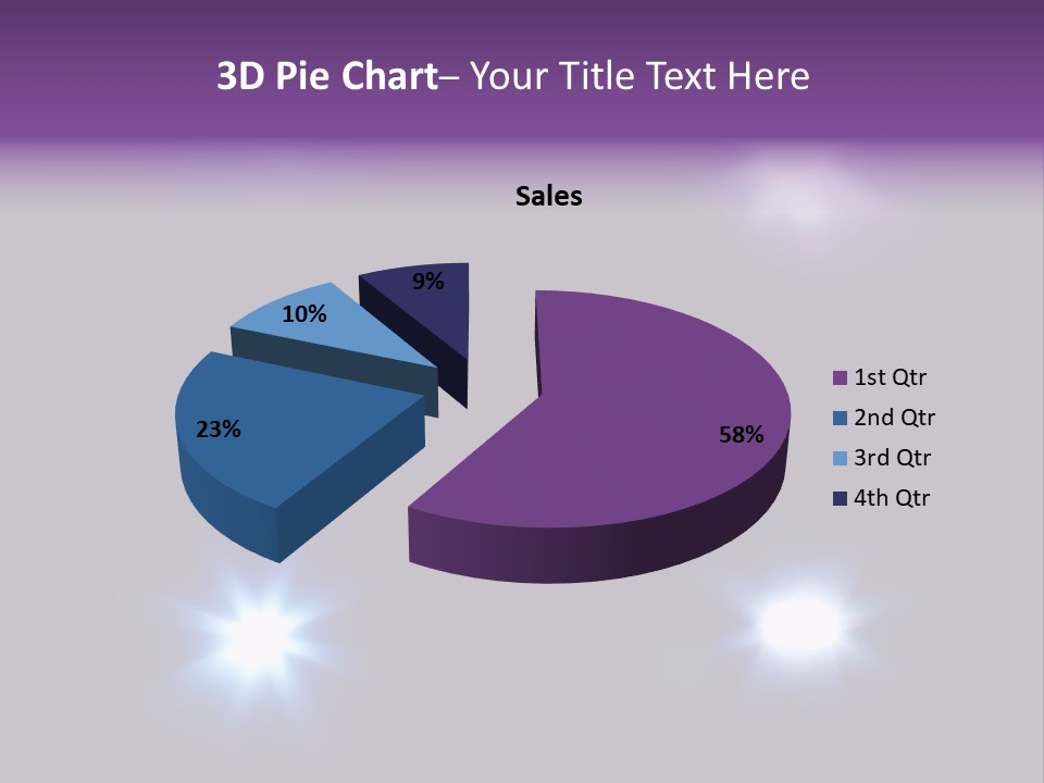 Glowing Four Beam PowerPoint Template