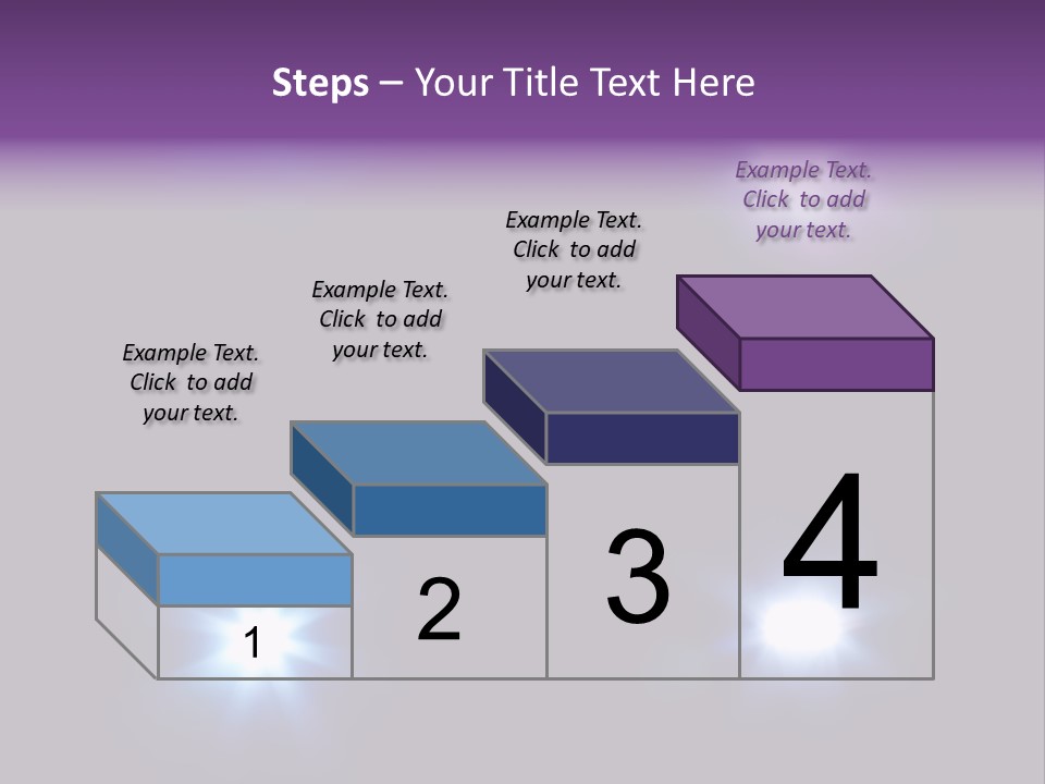 Glowing Four Beam PowerPoint Template