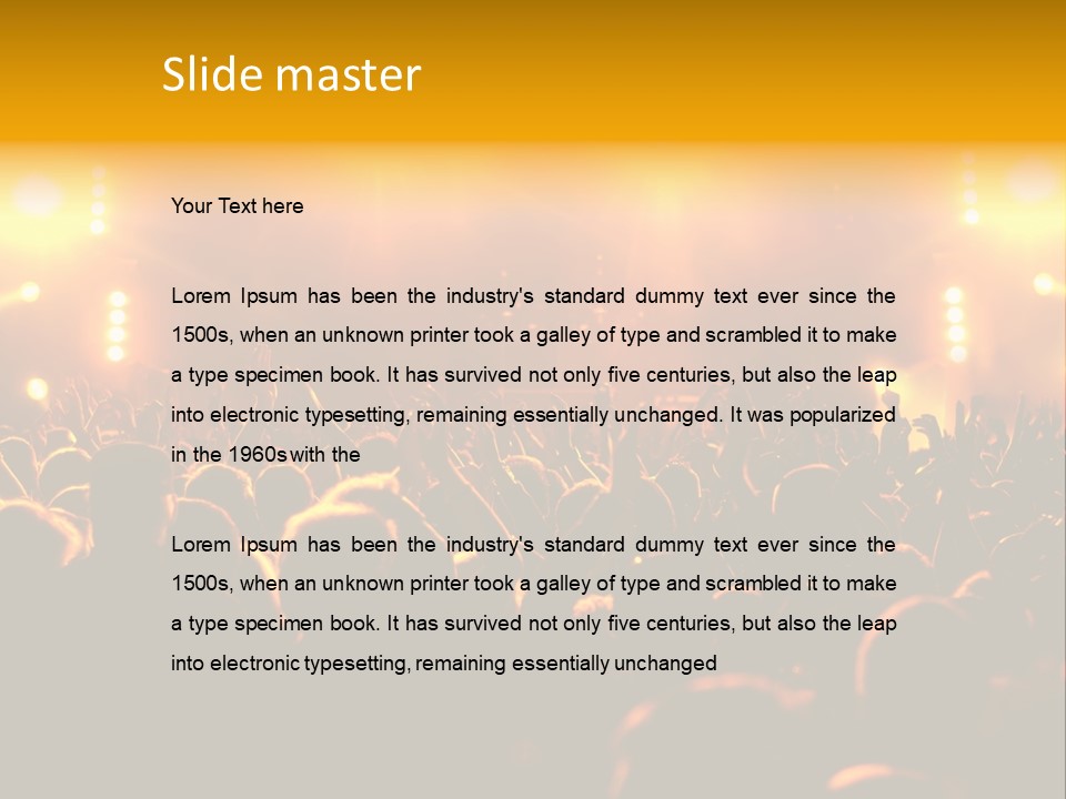 Leuchtend Performance Nacht PowerPoint Template