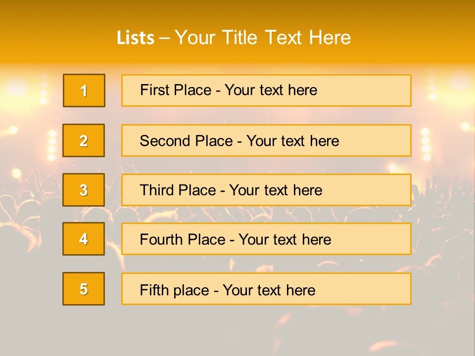 Leuchtend Performance Nacht PowerPoint Template