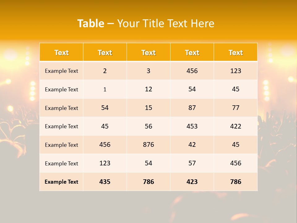 Leuchtend Performance Nacht PowerPoint Template