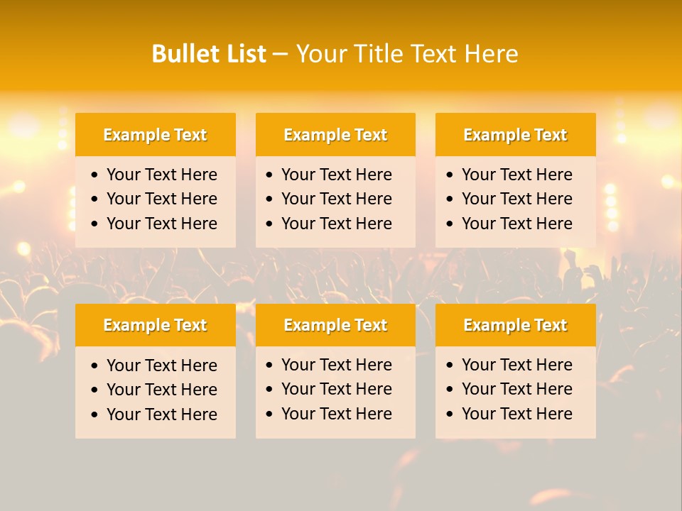 Leuchtend Performance Nacht PowerPoint Template