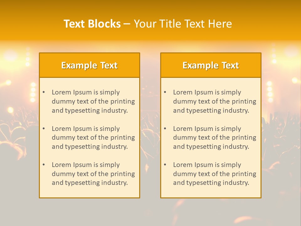 Leuchtend Performance Nacht PowerPoint Template