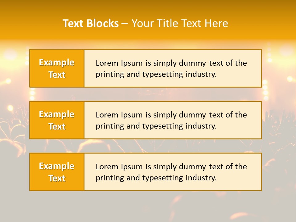 Leuchtend Performance Nacht PowerPoint Template