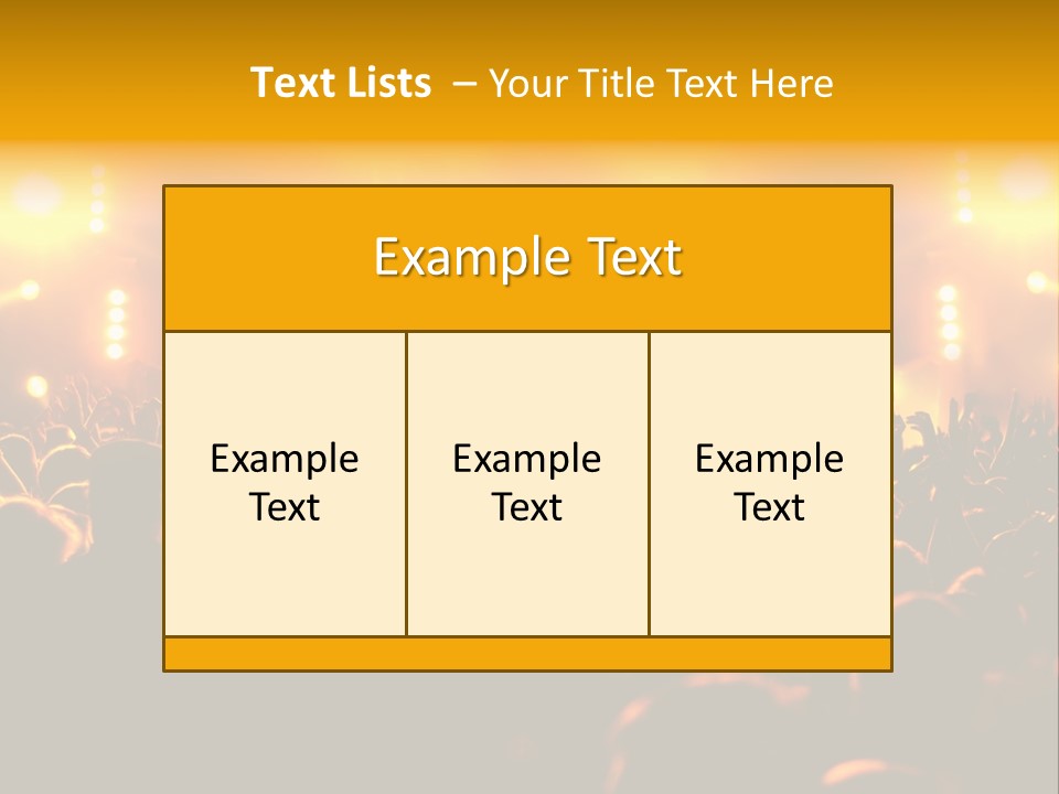 Leuchtend Performance Nacht PowerPoint Template