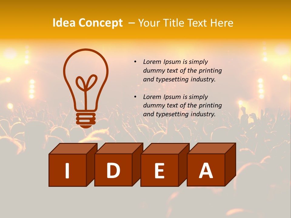 Leuchtend Performance Nacht PowerPoint Template