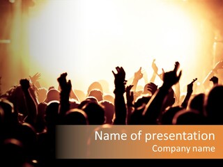 Leuchtend Menschenmenge Feier PowerPoint Template