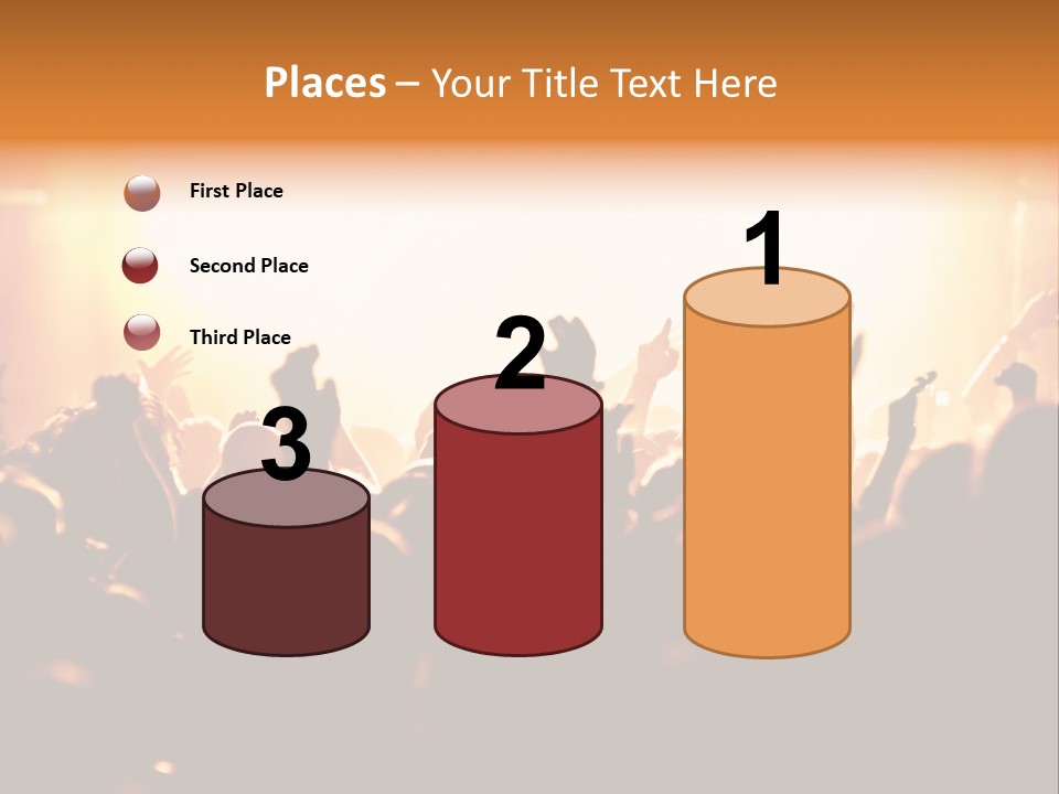 Leuchtend Menschenmenge Feier PowerPoint Template