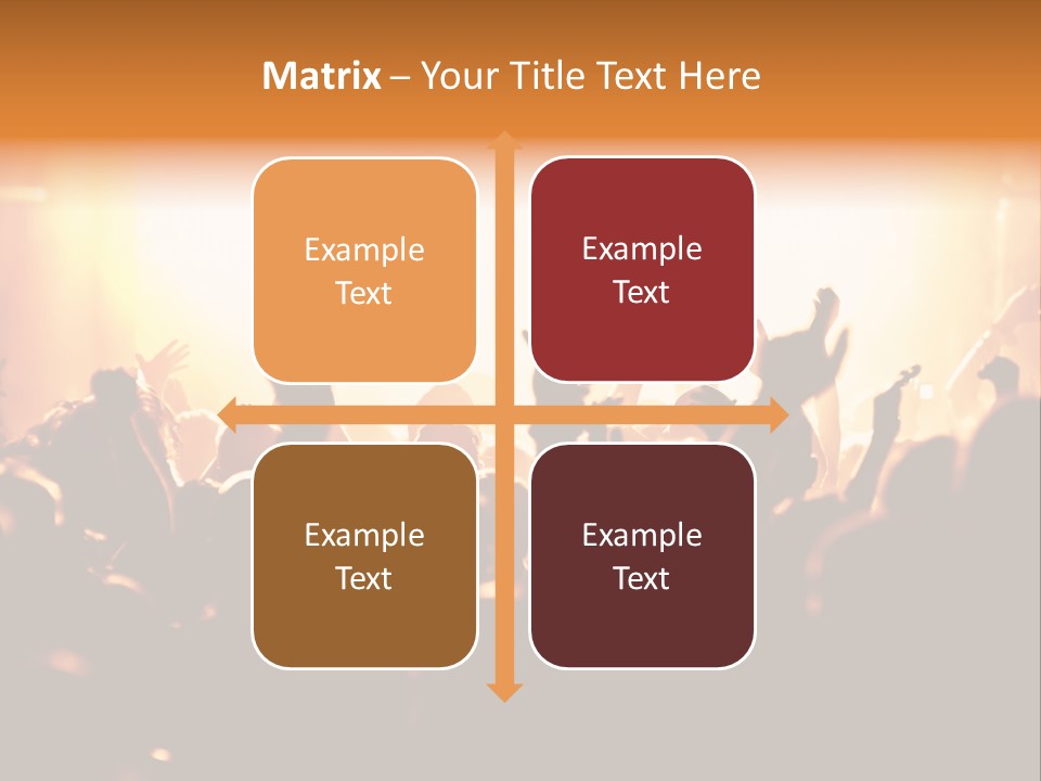 Leuchtend Menschenmenge Feier PowerPoint Template