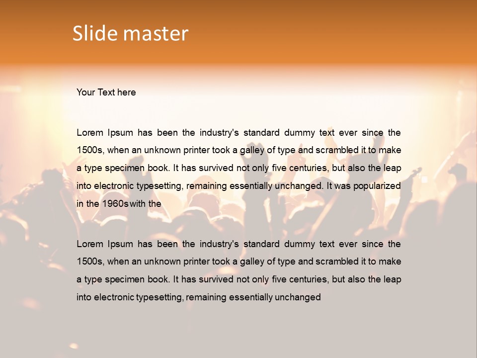 Leuchtend Menschenmenge Feier PowerPoint Template