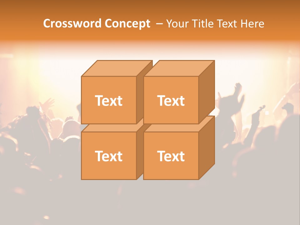 Leuchtend Menschenmenge Feier PowerPoint Template