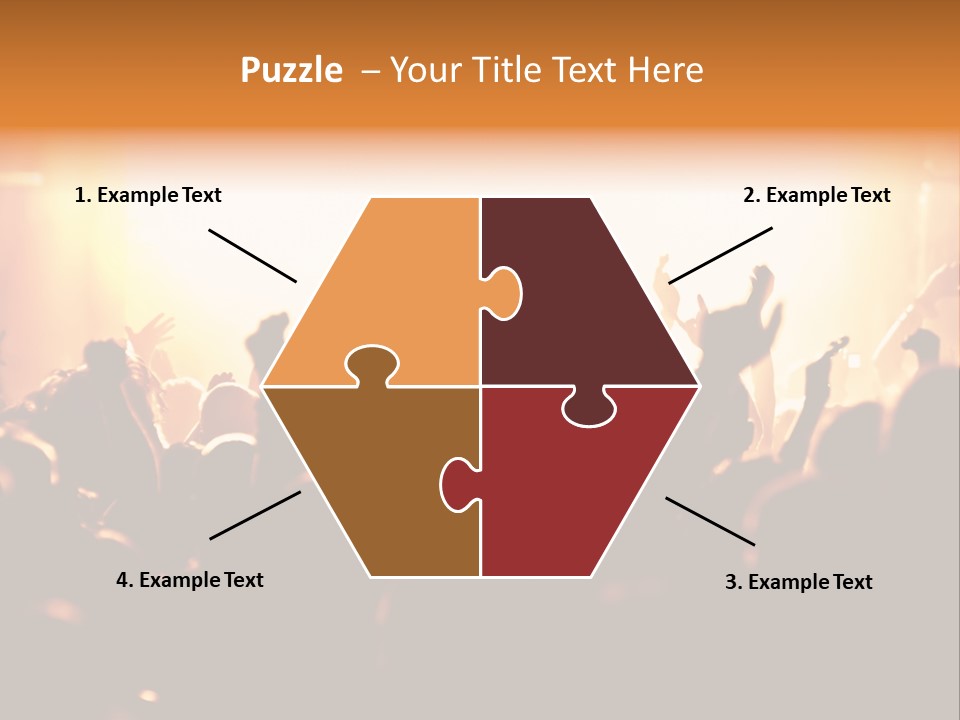 Leuchtend Menschenmenge Feier PowerPoint Template