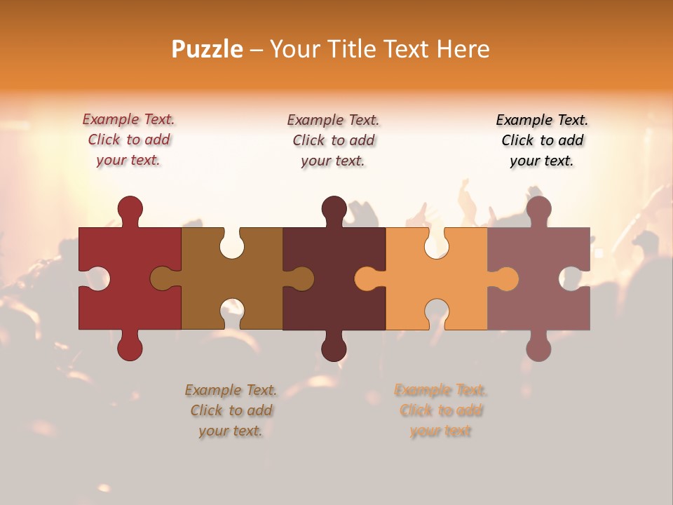 Leuchtend Menschenmenge Feier PowerPoint Template