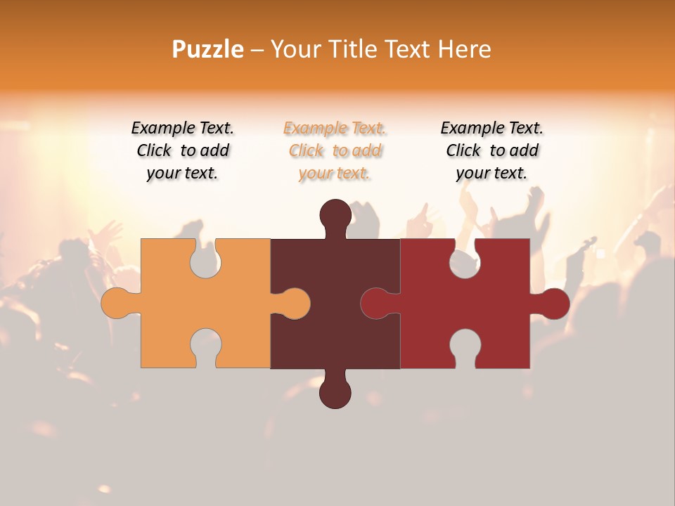 Leuchtend Menschenmenge Feier PowerPoint Template